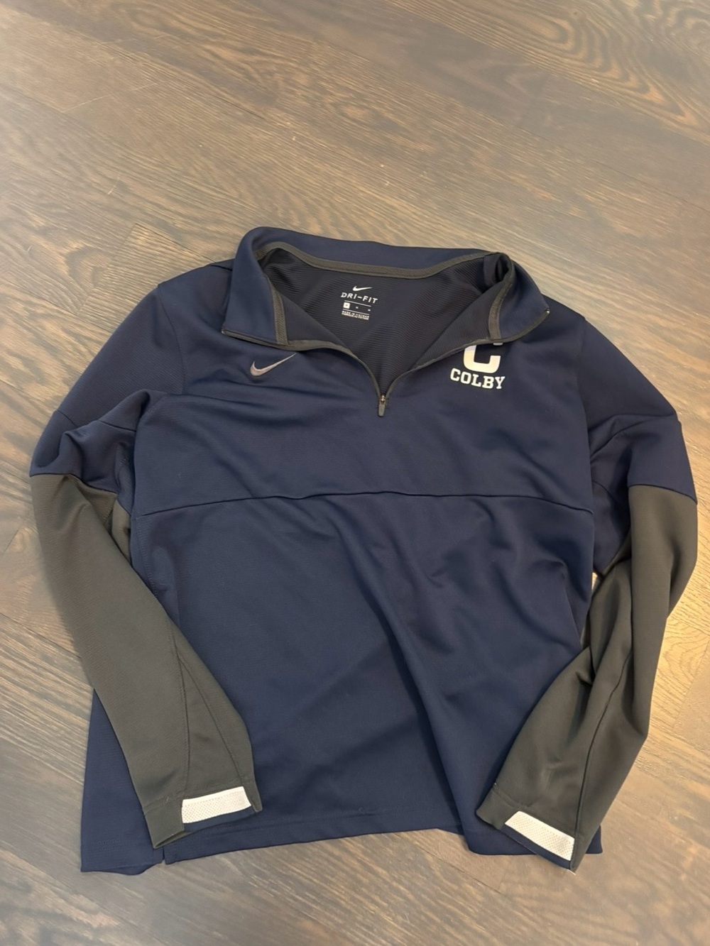 Nike Navy & Gray Dri-FIT Half-Zip Performance Jacket - Colby